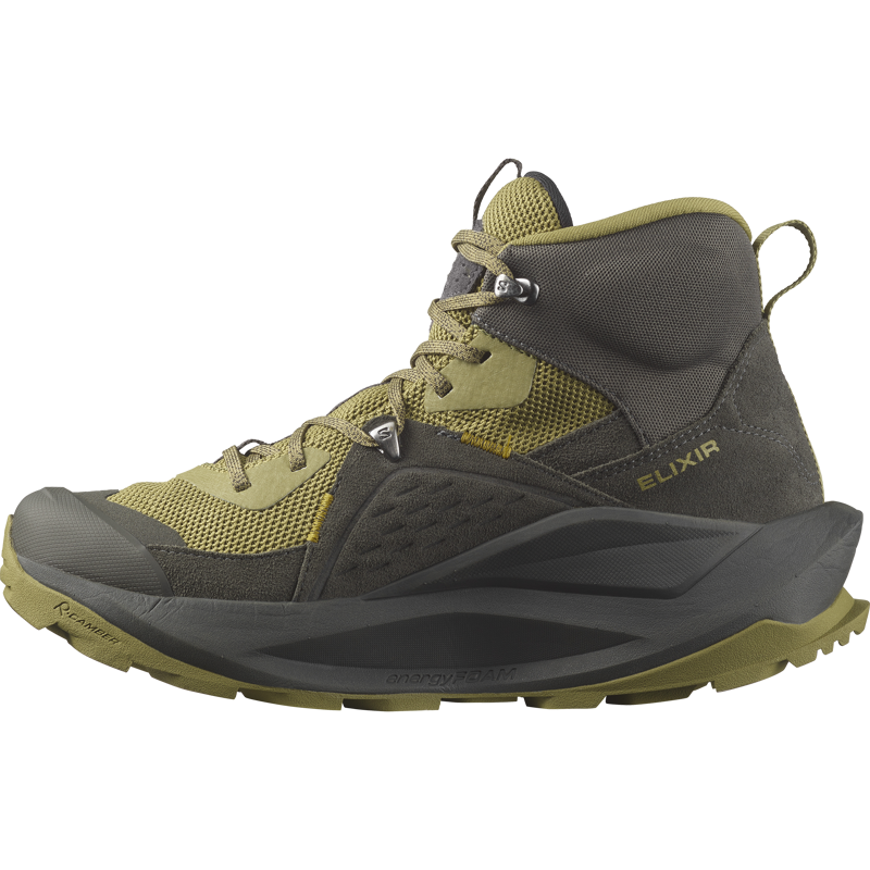Salomon Mens Elixir Mid GTX Black/Dried Herb/Southern Moss-2